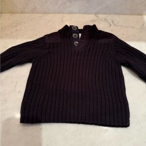 Jacadi Paris Boys Nautical Navy Ribbed Knit Pullover Sweater 2Y